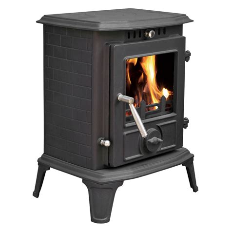 Kw Clean Burn Log Burner Multifuel Wood Burning Stove Cast Iron