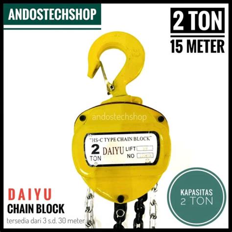 Jual Chain Block 2 Ton X 15 Meter Takel 2T X 15M DAIYU Katrol Derek