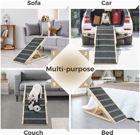 Rampa Ajustable Para Mascotas Para Perros Y Gatos Para Sof O Cama Con