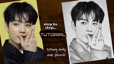 Bts Jungkook Drawing Step By Step How To Draw Bts Jk Hand Drawing