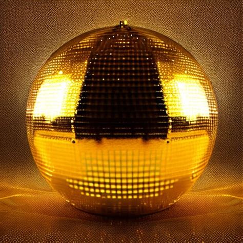 Premium Photo Shiny Gold Disco Ball