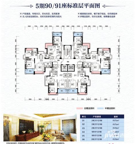 珠海锦绣海湾城锦绣海湾城户型图 五期90、91座户型图户型图首付金额00平米 吉屋网