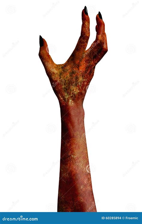 Demonic Hand Isolated On White Stock Photo Image Of Grave Blue 60285894
