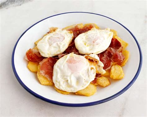 Huevos rotos con jamón la MEJOR receta de huevos estrellados