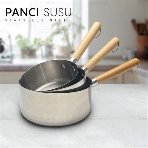 Jual Panci Susu Milk Pot Pegangan Kayu 14cm 16cm 18cm Stainless Steel