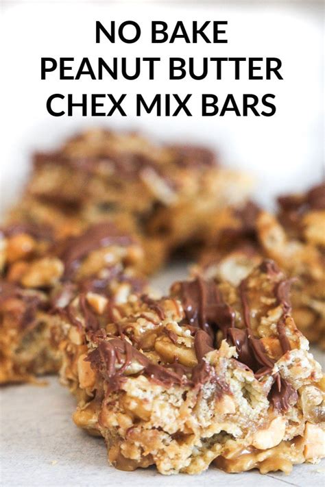 No Bake Peanut Butter Chex Bars Recipe Recipe Peanut Butter Recipes