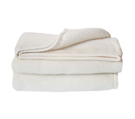 Couverture Pure Laine Vierge Woolmark G M Cybele X Cm Blanc