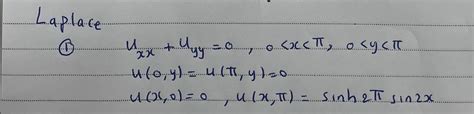 Solved Laplace Two Dimensional Chegg