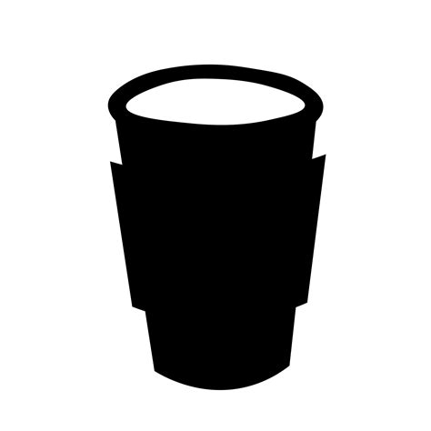 Paper Cup Of Coffee Silhouette Vector Illustration 11710901 Vector Art