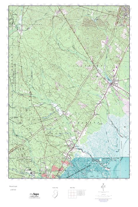 Mytopo West Creek New Jersey Usgs Quad Topo Map