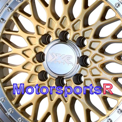 Xxr 536 Gold Machine Lip 15 X 8 20 Wheels Rims 4x1143 4x100 Mesh