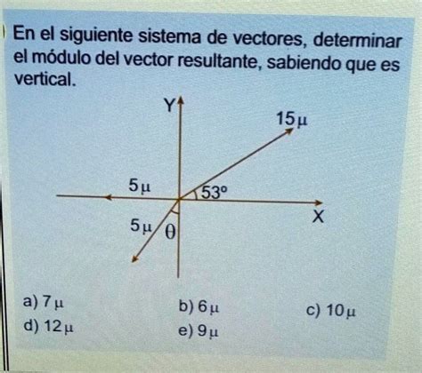 SOLVED En El Siguiente Sitema De Vectores Determinar El Modulo Del