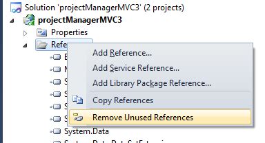 Removing Unused Project References From Within Visual Studio 2010