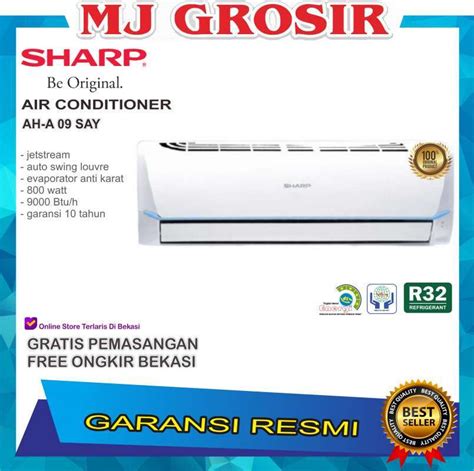 Jual AC SHARP AH A9SAY 9SAY 9 SAY 1 PK 1PK PASANG R32 LOW WATT 800 W