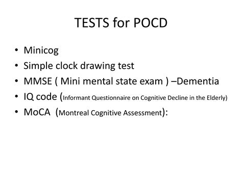 Perioeprative Neurocognitive Dysfunction PPT