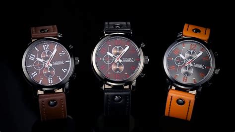 Men Wrist Watch Amuda Brand Luxury Man Military Watch Leather Strap