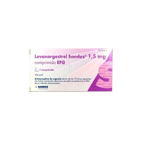 Comprar Levonorgestrel Sandoz Efg Mg Comprimido Farmazara