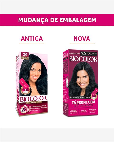 Riachuelo Tinta De Cabelo Biocolor Mini Kit Preto Azulado Em Alta 2 0