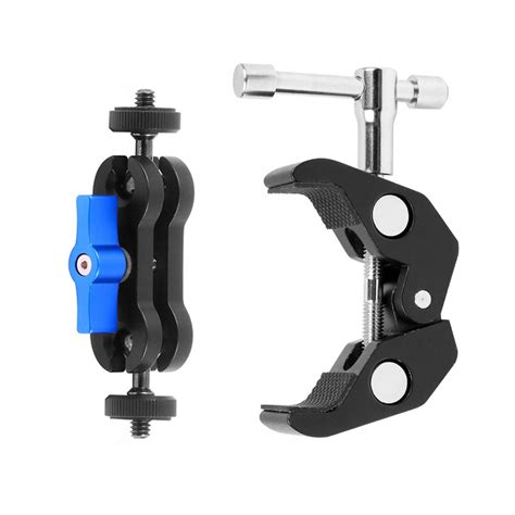 Xt Xinte Multi Function Double Ball Head Bracket Hot Shoe Magic Arm Mount Tripod