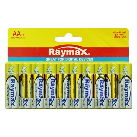 Raymax Paper Package Hot Selling Lr6 Aa 15v Alkaline Battery 10pcs Pack