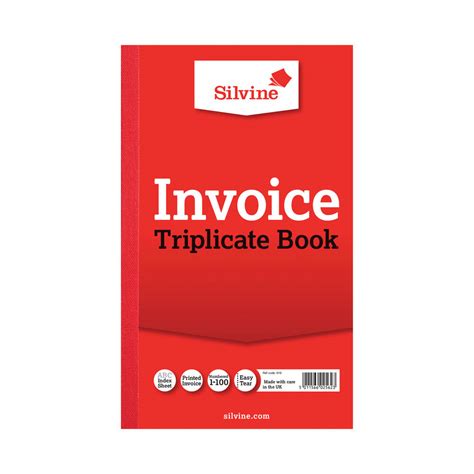 Silvine Carbon Triplicate Invoice Book 100 Pages Pack Of 6 619