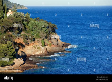 France Var Corniche Des Maures Le Lavandou Tip Of Dimple Stock Photo