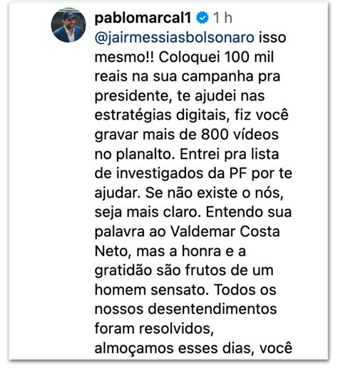 Mar Al E Bolsonaro Trocam Farpas No Instagram