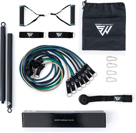 Smartworkout Kit D Elastiques De Musculation Avec Barre Et Programme