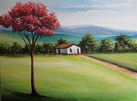 Como Pintar Paisagem Em Tela Fácil Peinture Facile Paysage Facile à
