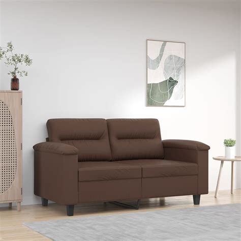 Vidaxl 2 Seater Sofa Brown 120 Cm Faux Leather Wood Factory Furniture