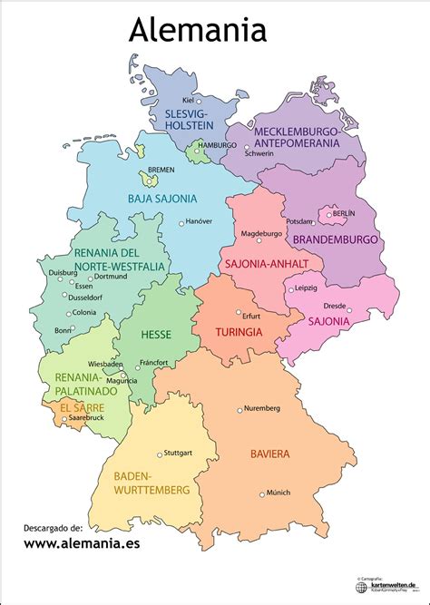 Mapas Del Mundo Mapa De Alemania Ciudades