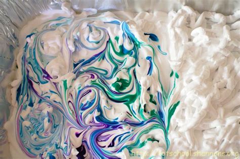 Shaving Cream Marbled Paper Shannons Tot School