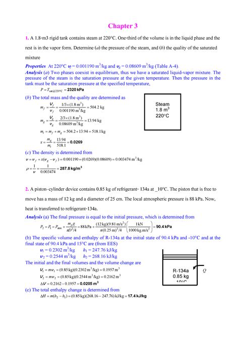 Termo Q A Chapter Chapter A M Rigid Tank Contains Steam At