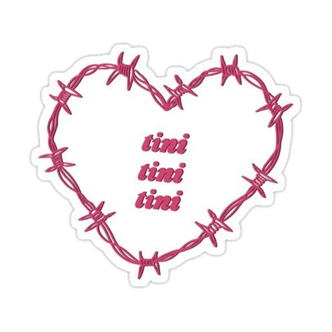 Tini Tini Tini Heart Shape Sticker For Sale By Tinispieterse