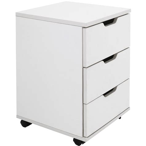 Farini 3 Drawer Vertical Filing Cabinet Rolling Wood Mobile File