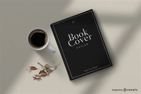 Coffee And Book Cover Mockup Psd Editable Template