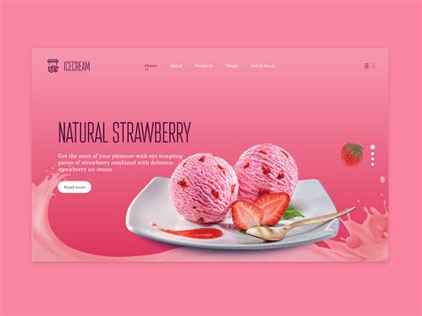 Ice Cream Website Restaurant Website Design Ice Cream Ice Cream Shop