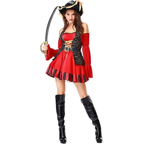 Umorden Women Sexy Noble High Seas Pirate Buccaneer Costume Halloween