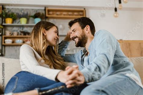 Loving Happy Couple Talking To Each Other At Home Relationship Psychology Happy Couple Best