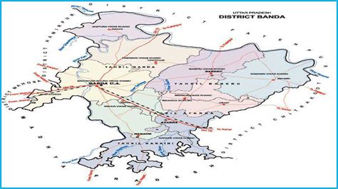 Banda District Map, District Map Of Banda, Uttar Pradesh,, 45% OFF