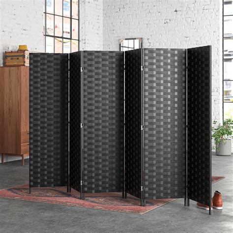 Buy YODOLLA 6 Panels Room Divider 6 FT Tall Weave Fiber Room Divider