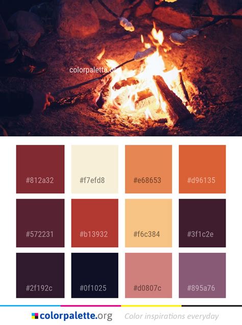 Campfire Fire Bonfire Color Palette