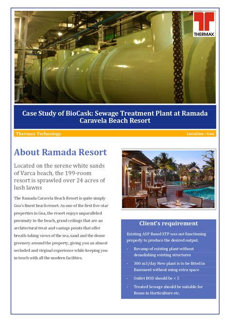 Sewage Treatment Plant At Ramada Caravela Beach Resort