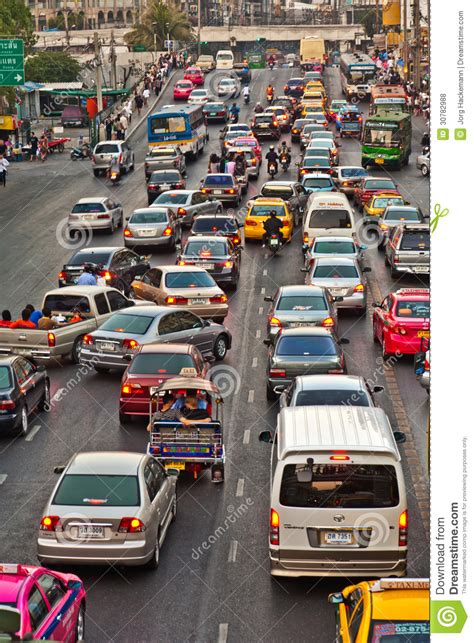 Traffic Jam During Rush Hour In Bangkok Editorial Stock Photo Image