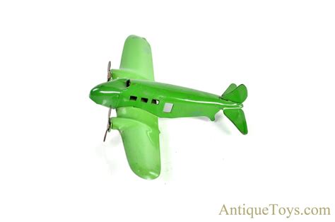 Wyandotte Toys All Metal Products Company Pressed Steel Airplane Green ...