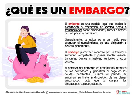 Qué es un Embargo Definición de Embargo