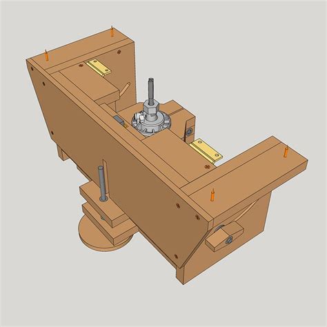 Planos Sistema Elevación Basculante para Fresadora de Mesa Casera