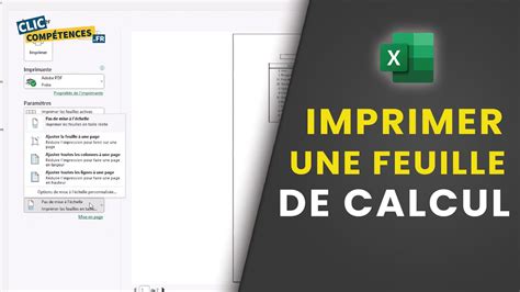 Imprimer Et Exporter Une Feuille Sur Excel Youtube