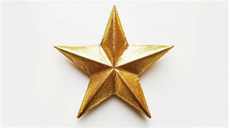 Premium Photo Golden Star Isolated On White Background Top View