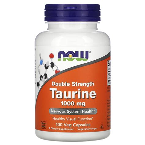 Now Foods Taurine Double Strength Mg Veg Capsules